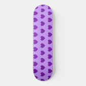 Girly Paars Hearts Pattern Skateboard (Voorkant)