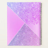 Girly Paars Pink Glitter Chic Monogram 2022 Planner (Achterkant)