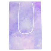 Girly Paars Pink Tie Dye Medium Cadeauzakje (Achterkant)