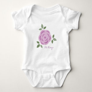 girly Paarse flower Romper