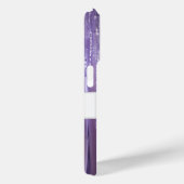 Girly Paarse Glam Glitzy Tinsel Stripes Case-Mate iPhone Case (Achterkant / Rechts)