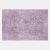 Girly Paarse Glitzy Sparkle Inpakpapier Vel (Voorkant 3)