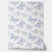 Girly Paarse lavendelvlinders Behang (Afrollen)