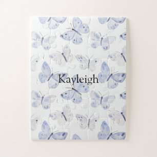 Girly Paarse lavendelvlinders Legpuzzel