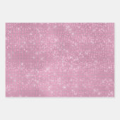Girly Paarse Silver Pink Glitzy Sparkle Inpakpapier Vel (Voorkant 3)