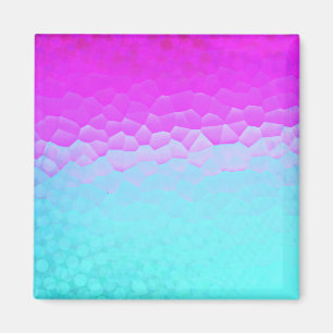 Girly Paarse Turquoise Ombre Mozaïek Bokeh Patroon Magneet