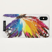 Girly Paint Splashed Realistic Butterfly Monogram Case-Mate iPhone Case (Achterkant (horizontaal))