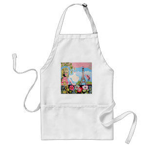 Girly Paris Bistro Eiffel Tower Apron Standaard Schort