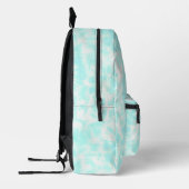 Girly Pastel Blauwgroen Blauw Wit Shibori Pattern  Bedrukte Rugzak (Links)
