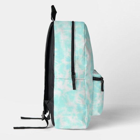 Girly Pastel Blauwgroen Blauw Wit Shibori Pattern  Bedrukte Rugzak (Links)