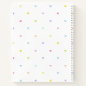 Girly pastel harten patroon notitieboek (Achterkant)