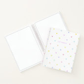 Girly pastel harten patroon notitieboek (Binnen)