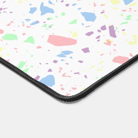 Girly Pastel Regenboog Wit Abstract Patroon Bureaumat (Hoek)