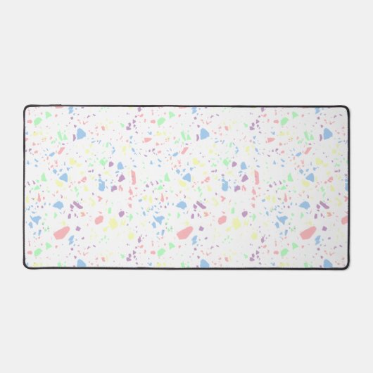 Girly Pastel Regenboog Wit Abstract Patroon Bureaumat (Voorkant)
