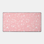 Girly Pastel Rose Blanc Abstrait Terrazzo Motif (Recto)