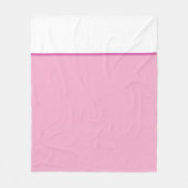 Girly Pastel Roze en Wit Fleece Deken (Voorkant)