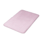 Girly Pastel Roze met Witte Polka Dots Badmat (Gekanteld)