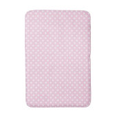 Girly Pastel Roze met Witte Polka Dots Badmat (Voorkant Verticaal)