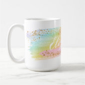 Girly Pastel Waterverf Rainbow Custom Coffee Mok (Links)