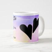 Girly Pastel Waterverf Sarcastic Typography Quote Extra Grote Beker (Voorkant rechts)