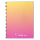Girly Pastel Yellow and Pink Gradient Notebook Notitieboek (Voorkant)