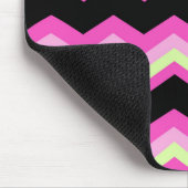 girly patroon zigzag fuchsia heet roze chevron muismat (Hoek)