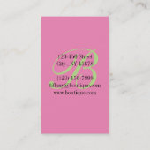 girly patroon zigzag fuchsia heet roze chevron visitekaartje (Achterkant)