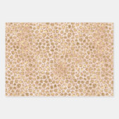 Girly Peach Gold leopard print roze Glitter Glitzy Inpakpapier Vel (Voorkant 2)
