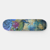 Girly Peacock Blue  Fantasy Skateboard (Horizontaal)