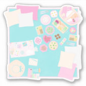 Girly picknickdeken uitgesneden sticker (Voorkant)