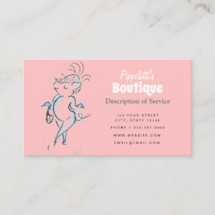 Girly Piggy Fun Pink Boutique Visitekaartje