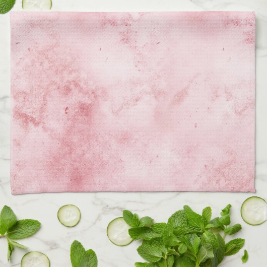 Girly Pink Abstract Theedoek (Gevouwen)