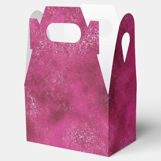 Girly Pink Abstracte Glitz Glam Glitter Bedankdoosjes (Geopend)