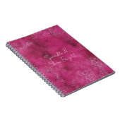 Girly Pink Abstracte Glitz Glam Glitter Notitieboek (Rechterzijde)