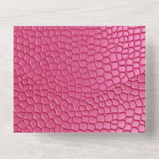 Girly Pink Animal All In One Uitnodiging (Achterkant)