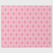 Girly Pink Argyle Diamond Pattern Cadeaupapier (Vlak)