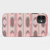 Girly Pink Aztec Patroon Case-Mate iPhone Case (Achterkant (horizontaal))