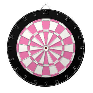 Girly Pink Black en White Dartbord