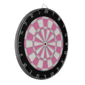 Girly Pink Black en White Dartbord (Voorkant Links)