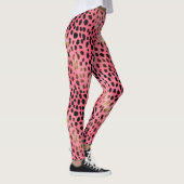Girly Pink Black Leopard Leggings (Rechts)