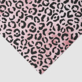 Girly Pink Black Leopard Print Tissuepapier (Detail)