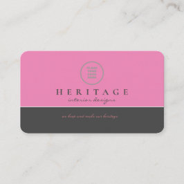 Girly Pink Black Professional Social Media Logo Visitekaartje