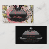 Girly Pink bloemensalon  Paris mode Visitekaartje (Voorkant / Achterkant)