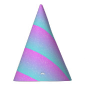 Girly Pink Blue Rainbow Stars Sparkle Glitter Feesthoedjes (Rechts)