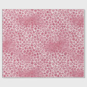 Girly Pink Blush Glitter Leopard Print Cadeaupapier (Vlak)