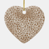 Girly Pink Blush Glitter Leopard Print Keramisch Ornament (Achterkant)