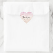 Girly Pink Blush Peach Glam Leopard Print Tie kleu Hart Sticker (Tas)