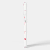 Girly Pink Bow en Hart iPhone Case – Schattigee st (Achterkant / Links)