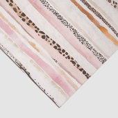 Girly Pink Brown Leopard Print Birthday Tissuepapier (Detail)