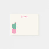 Girly Pink Cactus Houseplant Post-it Notities Post-it® Notes (Voorkant)